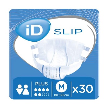 foto підгузки для дорослих id slip plus, розмір m (80-125 см), 30 шт