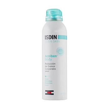 foto спрей для тела isdin teen skin acniben body spray, 150 мл