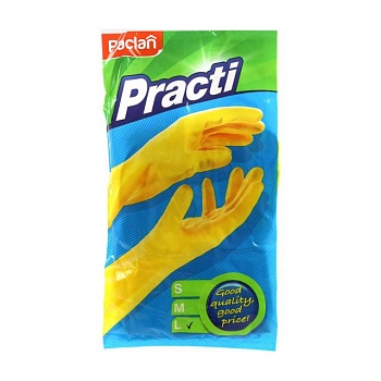 foto резиновые перчатки paclan practi размер l, 1 пара