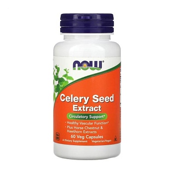 foto дієтична добавка в капсулах now foods celery seed extract екстракт насіння селери, 60 шт
