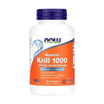 foto дієтична добавка вітаміни в капсулах now foods neptune krill 1000 олія криля, 1000 мг, 60 шт