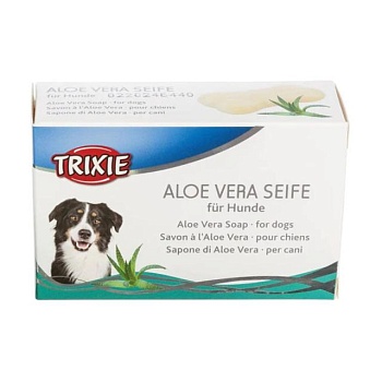 foto мыло для собак trixie с алоэ вера, для чувствительной кожи, 100 г