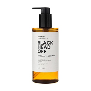 foto гидрофильное масло для лица missha super off cleansing oil blackhead off для проблемной кожи, против чёрных точек, 305 мл