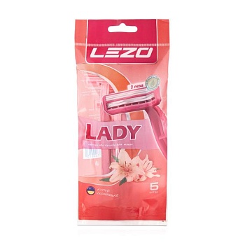 foto станок для гоління lezo lady одноразовий, жіночий, 5 шт