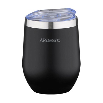 foto термокружка ardesto compact mug из нержавеющей стали, черная, 350 мл (ar2635mmb)