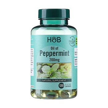 foto диетическая добавка в капсулах holland & barrett oil of peppermint масло мяты перечной 200 мг, 120 шт