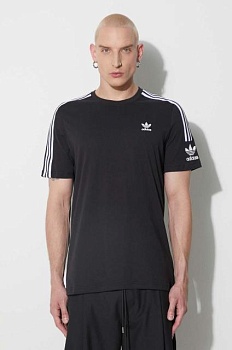 foto бавовняна футболка adidas originals колір чорний з аплікацією ia6344-black