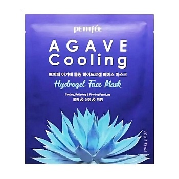 foto гидрогелевая охлаждающая маска для лица petitfee & koelf agave cooling hydrogel face mask, 1 шт