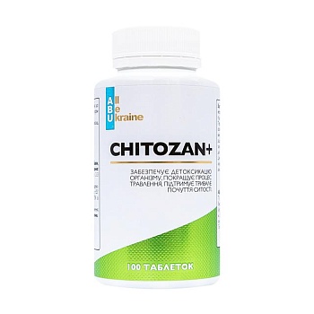foto дієтична добавка в таблетках abu chitozan+ комплекс покращення обміну речовин з хітозаном та хромом, 100 шт