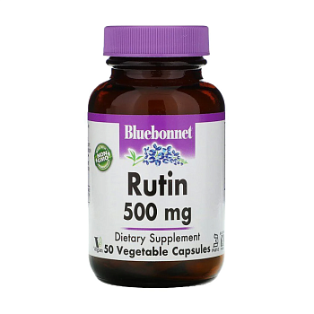 foto дієтична добавка в капсулах bluebonnet nutrition рутин 500 мг, 50 шт