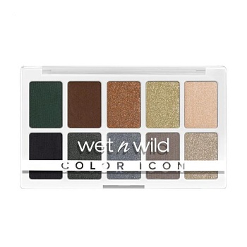 foto палетка тіней для повік wet n wild color icon 10-pan eyeshadow palette, lights off, 12 г