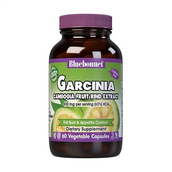 foto диетическая добавка в капсулах bluebonnet nutrition super fruit garcinia cambogia fruit rind extract гарциния формула управления весом, 60 шт