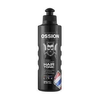 foto мужской освежающий тоник для волос morfose ossion premium barber line hair tonic, 250 мл