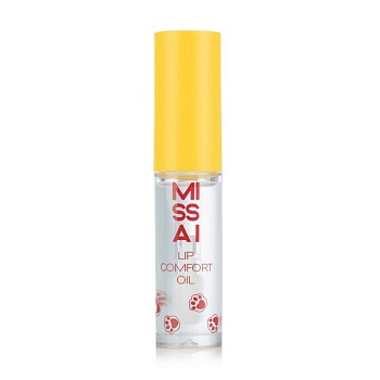 foto олія-блиск для губ missai lip comfort oil тон 1 прозорий, 3.7 мл