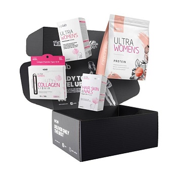 foto подарочный набор для женщин vplab ultra women's health & beauty bundle (multivitamin formula + protein + beauty collagen + hair, skin & nails)