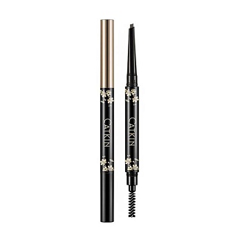 foto олівець для брів catkin summer palace waterproof eyebrow pencil зі щіточкою, c01 coffee brown, 2*0.20 г