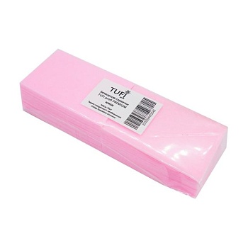 foto безворсовые салфетки tufi profi premium розовые, плотные, 4*6 см, 70 шт