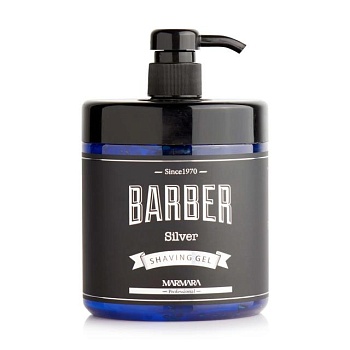 foto чоловічий гель для гоління marmara barber shaving gel silver з дозатором, 1 л