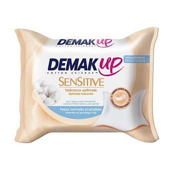foto влажные салфетки для снятия макияжа demak up sensitive, 23 шт