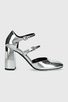foto туфлі max&co. колір срібний каблук блок