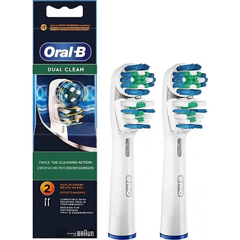 foto насадка для зубної щітки braun oral-b dual clean eb417  2 шт.