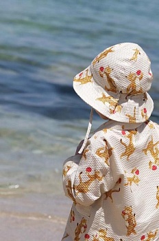 foto детская шляпа konges sløjd цвет бежевый хлопковый