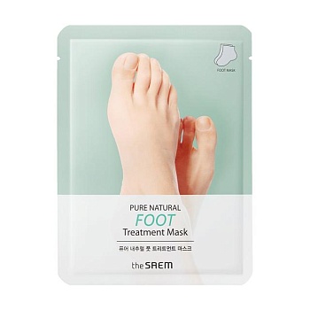 foto маска-носки для ног the saem pure natural foot treatment mask, 16 г
