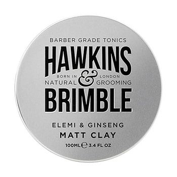 foto мужская глина для укладки волос hawkins & brimble elemi & ginseng matt clay, 100 мл