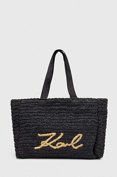 foto пляжная сумка karl lagerfeld цвет чёрный