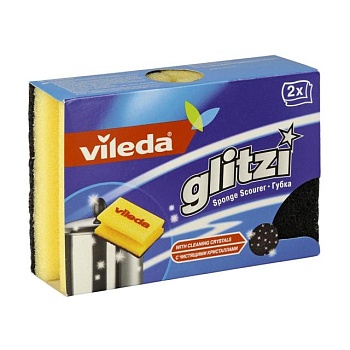 foto губки для миття посуду vileda glitzi crystal, 2 шт