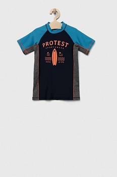 foto детская футболка для плавания protest prtakino jr цвет синий