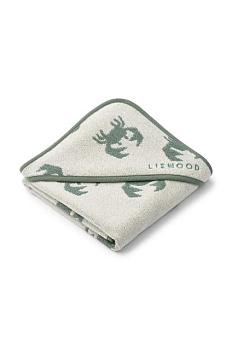 foto бавовняний рушник для немовлят liewood alba yarn dyed hooded baby towel