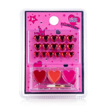 foto набор для девочек honey bunny miss волшебные сердечки (блески для губ, 3 г + стразы)