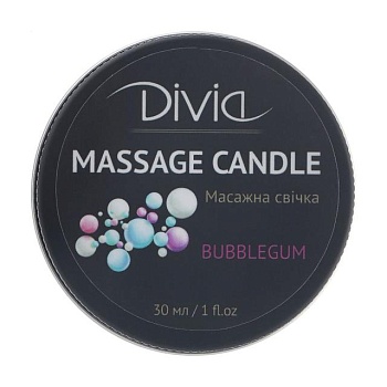 foto свеча массажная divia massage candle 12 bubblegum, 30 мл
