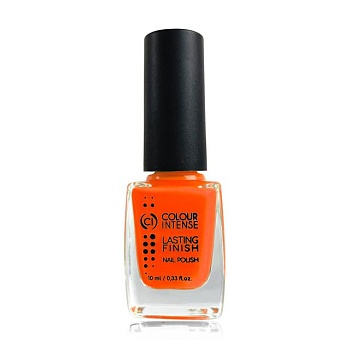 foto лак для нігтів colour intense lasting finish nail polish неоновий 04 orange neon, 10 мл