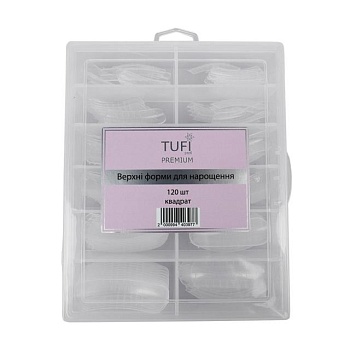 foto верхние формы для наращивания tufi profi premium квадрат, 120 шт (0104379)