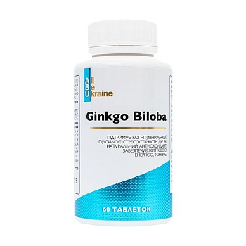 foto диетическая добавка в таблетках abu ginkgo biloba гинкго билоба, 60 шт