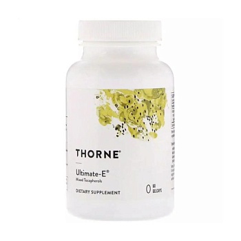 foto диетическая добавка витамины в капсулах thorne research ultimate-e mixed tocopherols витамин e, 60 шт
