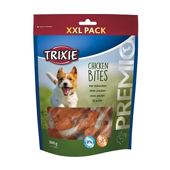 foto ласощі для собак trixie premio chicken bites з куркою, 300 г