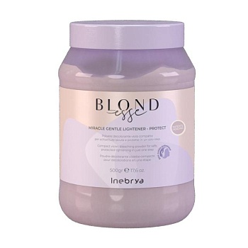 foto осветляющая пудра с защитой для волос inebrya blondesse miracle gentle lightener protect, 500 г