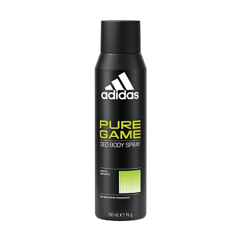 foto парфумований дезодорант-спрей adidas pure game чоловічий, 150 мл
