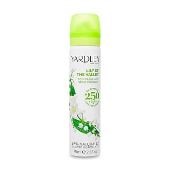 foto парфюмированный дезодорант-спрей yardley lily of the valley женский, 75 мл