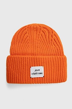 foto шапка з домішкою вовни rossignol jcc колір помаранчевий з товстого трикотажу
