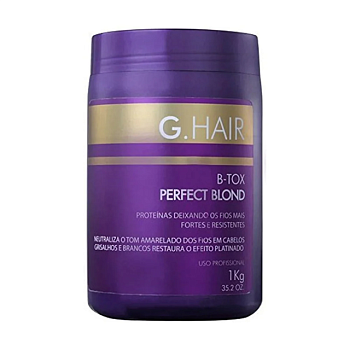 foto ботокс для волос inoar g-hair b-tox perfect blond идеальный блонд, 1 кг