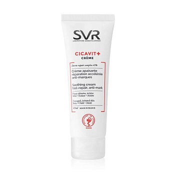 foto успокаивающий крем для лица и тела svr cicavit+ soothing cream, 40 мл