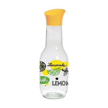 foto стеклянная бутылка для воды herevin lemonade, 1 л (111652-002)