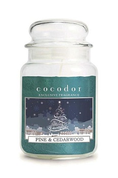 foto ароматизована свічка cocodor christmas pine & cedarwood 550 g