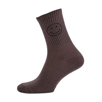 foto шкарпетки жіночі siela rt1322-128 smile високі, спортивні, коричневі, розмір 36-39