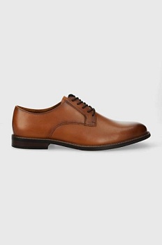 foto кожаные туфли aldo hanfordd мужские цвет коричневый