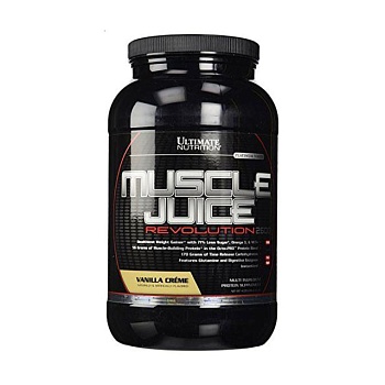 foto диетическая добавка гейнер в порошке ultimate nutrition muscle juice revolution 2600 ванильный крем, 2.12 кг